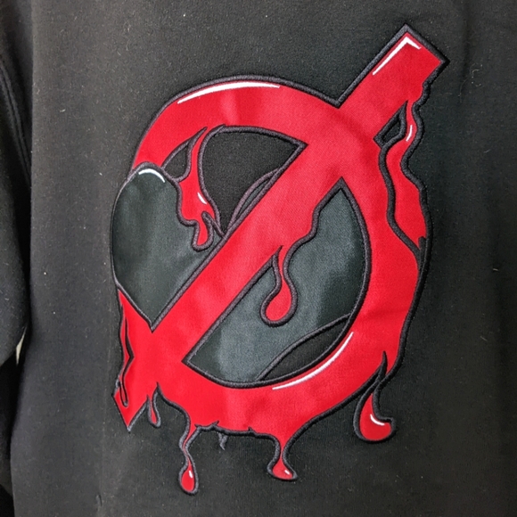 Men's Black and Red Love Hoodie - Picture 2 of 9